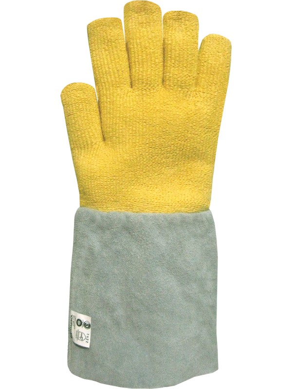 GUANTE TEJIDO TERRYCLOTH DE 100% ARAMIDA. FORRO DE LANA. PUÑO DE DESCARNE. LISO. 119