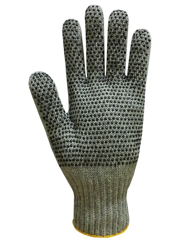 GUANTE JERSEY GALGA 7 DE ALGODÓN FORTE. MOTEADO NEGRO EN 2 CARAS. 2100FORTE