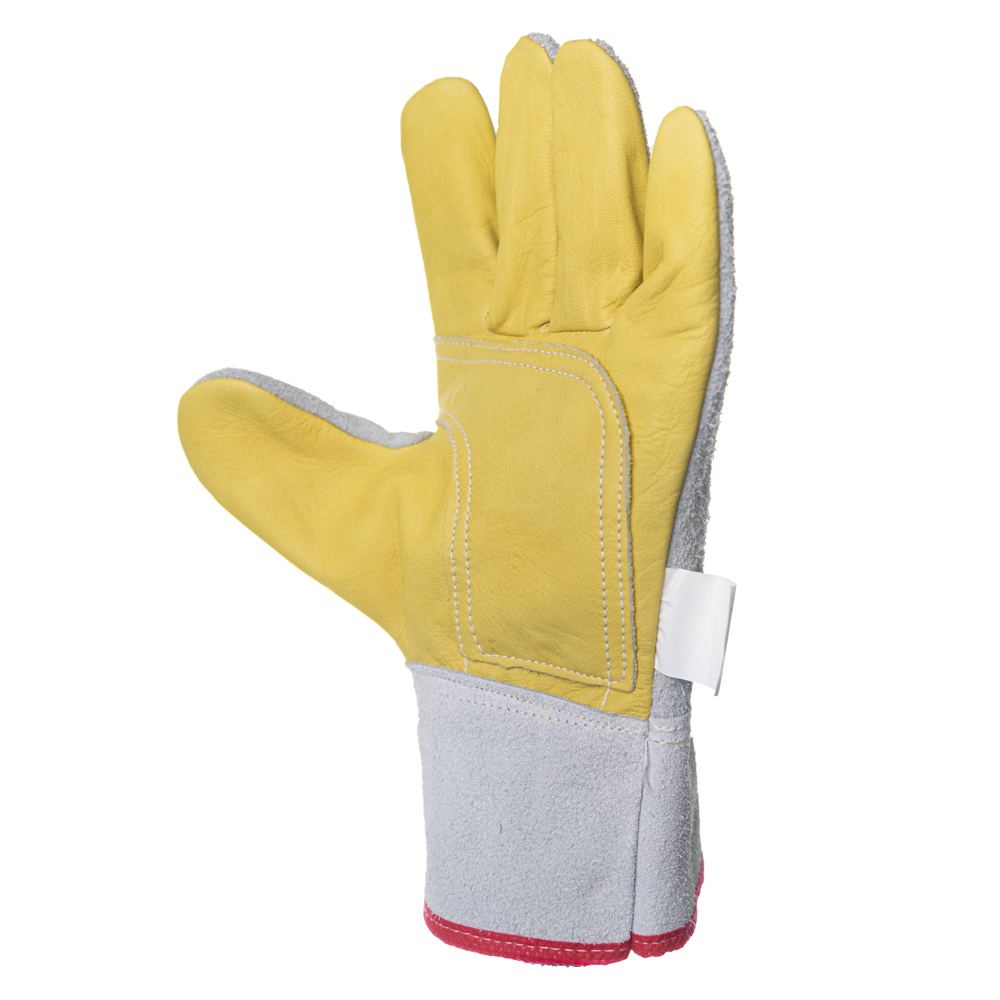 GUANTE AMERICANO COMBINADO VAQUETA Y DESCARNE REFUERZO COMUN/CADENERO PUÑO CORTO FLEXICUER (Cod.1017)