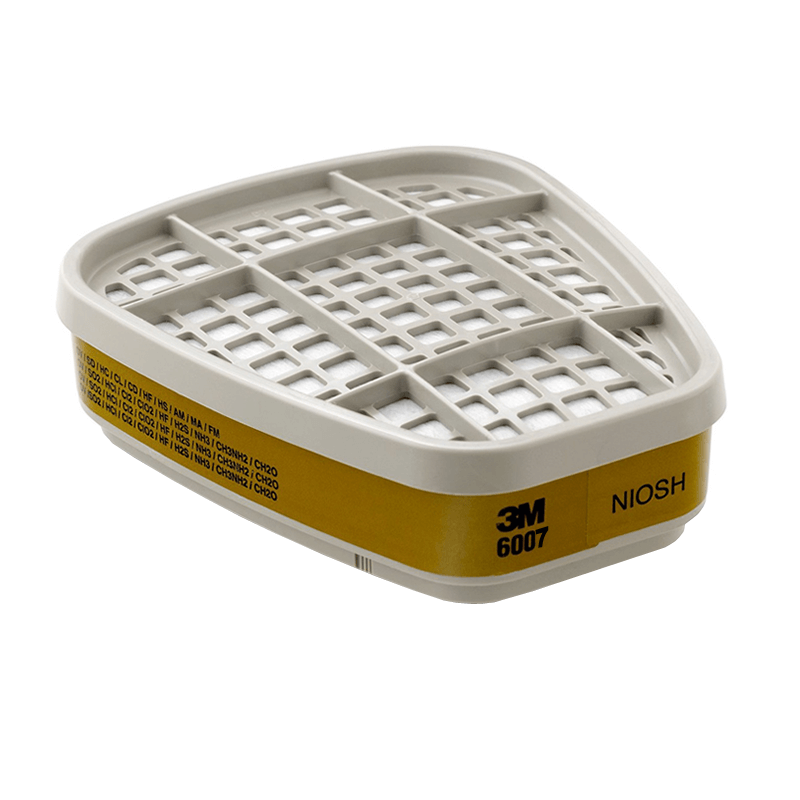 3M FILTRO 6007 VAPOR DE MERCURIO, VAPORES ORGÁNICOS Y GASES ÁCIDOS (65977)