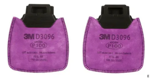 FILTRO DE PARTÍCULAS 3M™ SECURE CLICK™ D3096, P100, CON ALIVIO DE GAS ÁCIDO DE NIVEL PERJUDICIAL (66096)