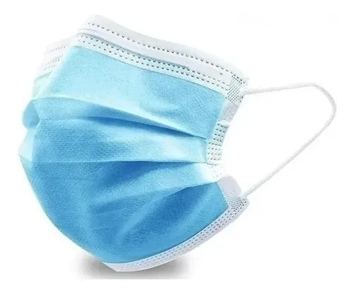 BARBIJO T/QUIRURGICO TRICAPA CON BANDAS ELASTICAS Y CLIP NASAL